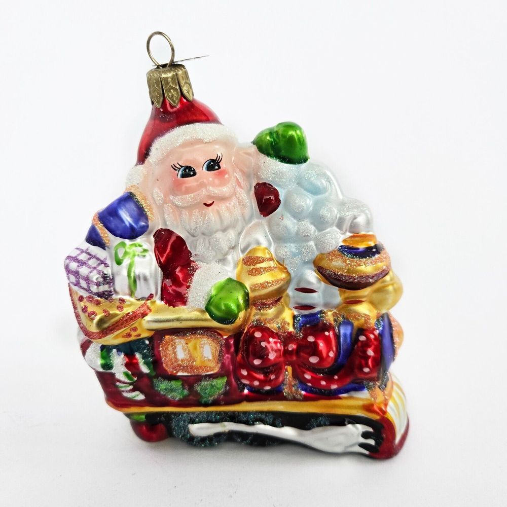 Vintage 2002 Radko TOYLAND EXPRESS Santa Train LARGE Christmas Ornament
